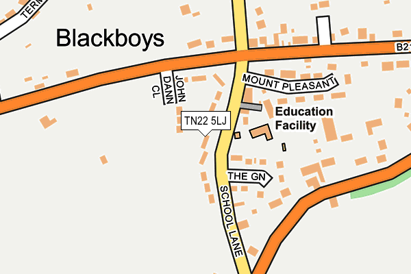 TN22 5LJ map - OS OpenMap – Local (Ordnance Survey)