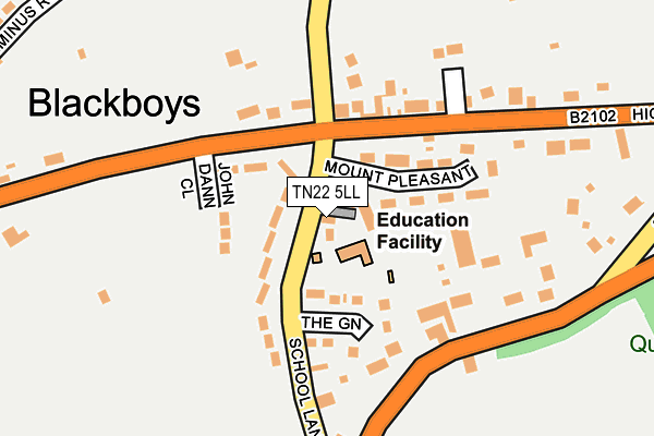 TN22 5LL map - OS OpenMap – Local (Ordnance Survey)