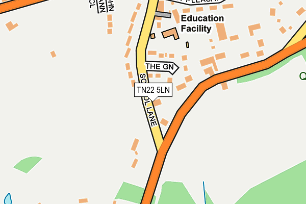 TN22 5LN map - OS OpenMap – Local (Ordnance Survey)