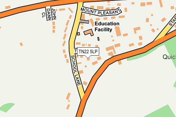 TN22 5LP map - OS OpenMap – Local (Ordnance Survey)