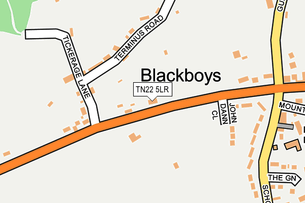TN22 5LR map - OS OpenMap – Local (Ordnance Survey)