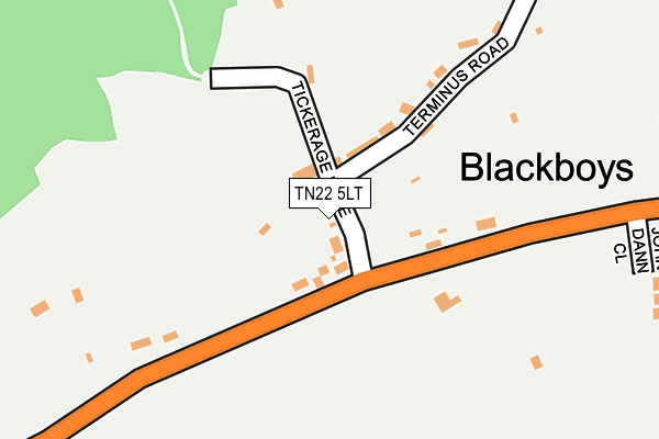 TN22 5LT map - OS OpenMap – Local (Ordnance Survey)
