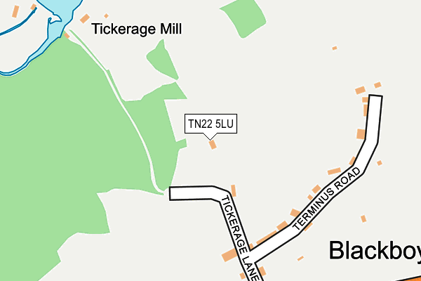 TN22 5LU map - OS OpenMap – Local (Ordnance Survey)