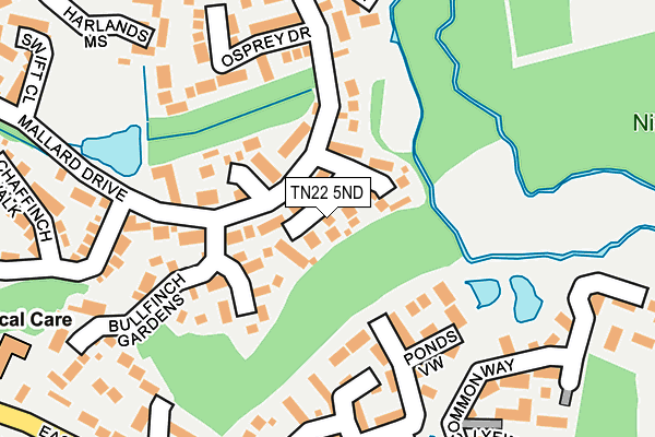 TN22 5ND map - OS OpenMap – Local (Ordnance Survey)