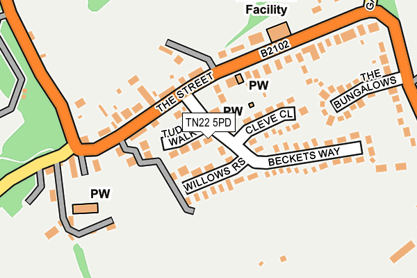 TN22 5PD map - OS OpenMap – Local (Ordnance Survey)