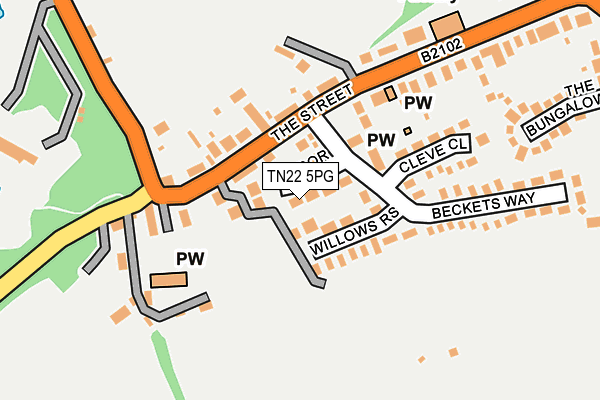 TN22 5PG map - OS OpenMap – Local (Ordnance Survey)