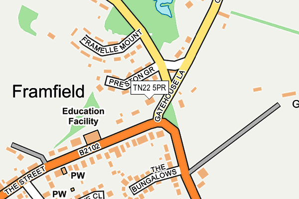 TN22 5PR map - OS OpenMap – Local (Ordnance Survey)