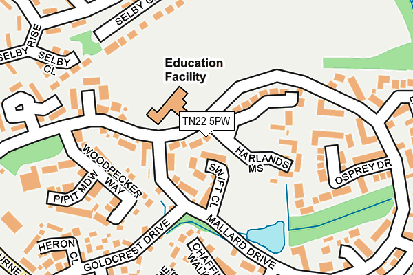 TN22 5PW map - OS OpenMap – Local (Ordnance Survey)