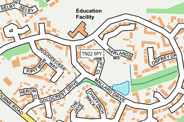 TN22 5PY map - OS OpenMap – Local (Ordnance Survey)