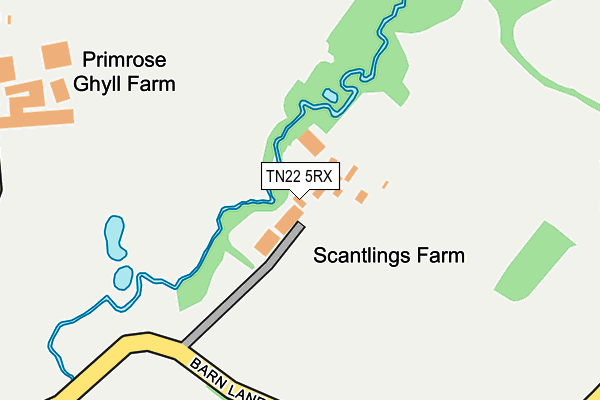 TN22 5RX map - OS OpenMap – Local (Ordnance Survey)