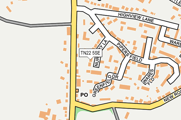 TN22 5SE map - OS OpenMap – Local (Ordnance Survey)