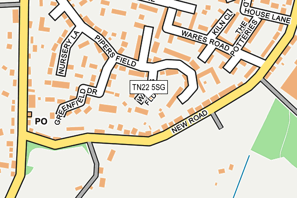 TN22 5SG map - OS OpenMap – Local (Ordnance Survey)