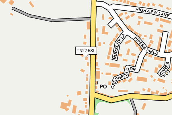 TN22 5SL map - OS OpenMap – Local (Ordnance Survey)