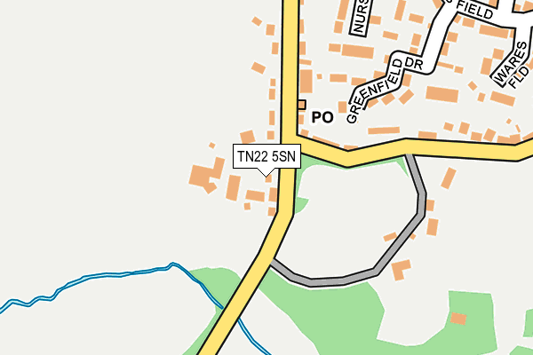 TN22 5SN map - OS OpenMap – Local (Ordnance Survey)