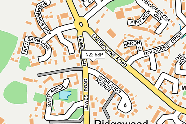TN22 5SP map - OS OpenMap – Local (Ordnance Survey)