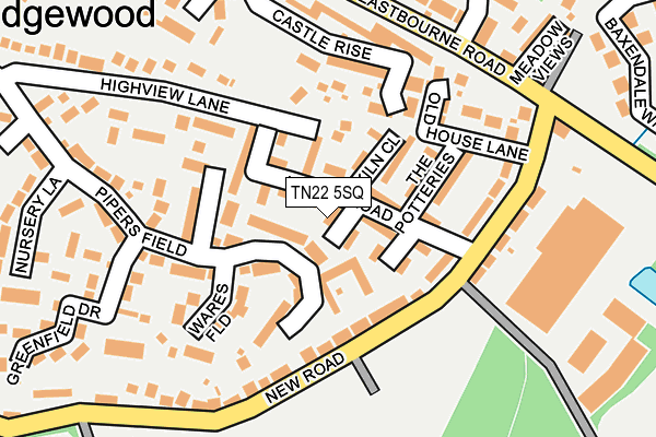 TN22 5SQ map - OS OpenMap – Local (Ordnance Survey)