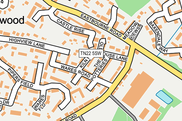 TN22 5SW map - OS OpenMap – Local (Ordnance Survey)
