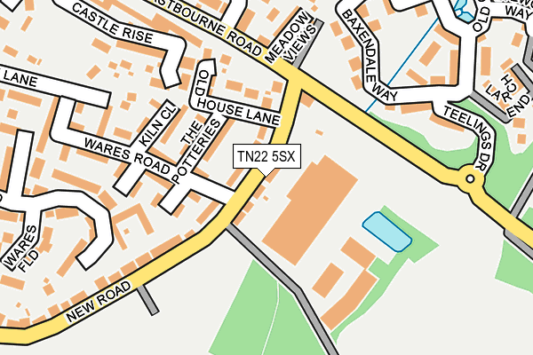 TN22 5SX map - OS OpenMap – Local (Ordnance Survey)