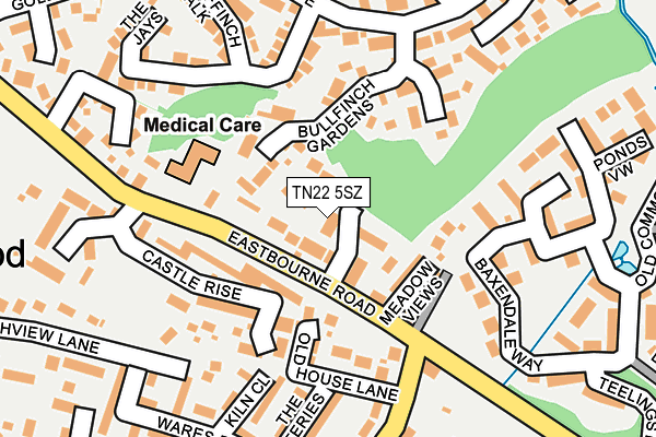 TN22 5SZ map - OS OpenMap – Local (Ordnance Survey)