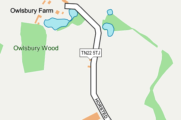 TN22 5TJ map - OS OpenMap – Local (Ordnance Survey)
