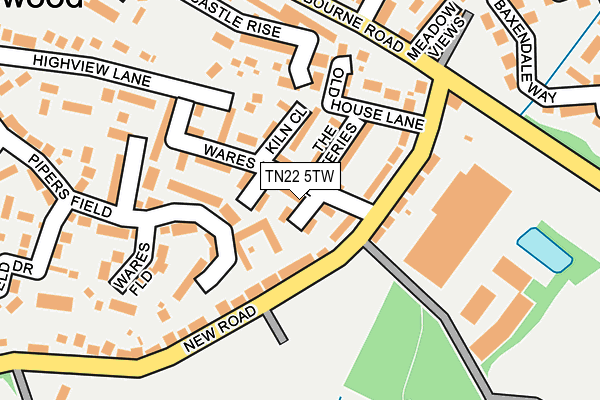 TN22 5TW map - OS OpenMap – Local (Ordnance Survey)