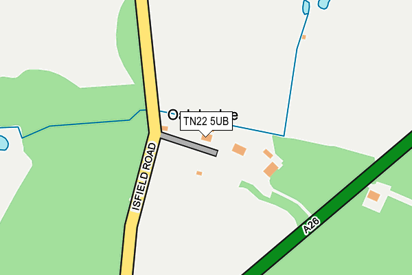 TN22 5UB map - OS OpenMap – Local (Ordnance Survey)