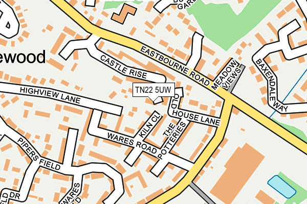 TN22 5UW map - OS OpenMap – Local (Ordnance Survey)