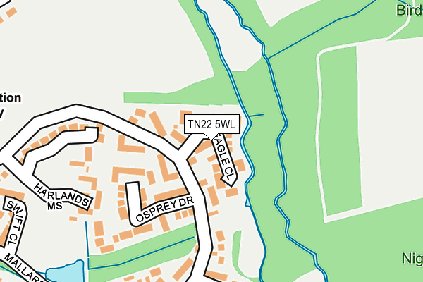 TN22 5WL map - OS OpenMap – Local (Ordnance Survey)