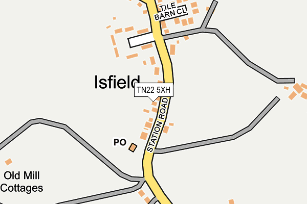 TN22 5XH map - OS OpenMap – Local (Ordnance Survey)