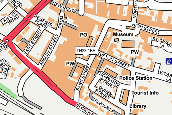 TN23 1BE map - OS OpenMap – Local (Ordnance Survey)