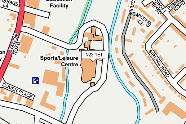 TN23 1ET map - OS OpenMap – Local (Ordnance Survey)