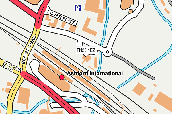 TN23 1EZ map - OS OpenMap – Local (Ordnance Survey)