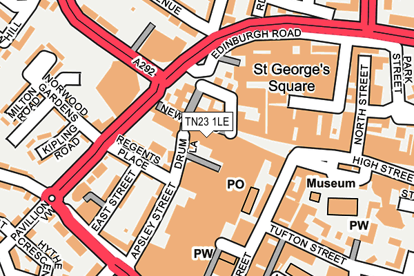 TN23 1LE map - OS OpenMap – Local (Ordnance Survey)