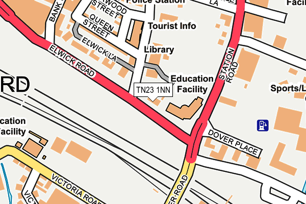 TN23 1NN map - OS OpenMap – Local (Ordnance Survey)
