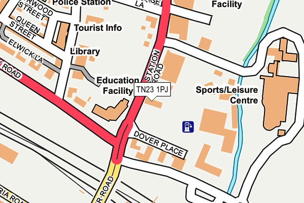 TN23 1PJ map - OS OpenMap – Local (Ordnance Survey)