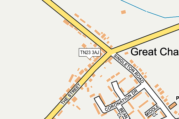 TN23 3AJ map - OS OpenMap – Local (Ordnance Survey)