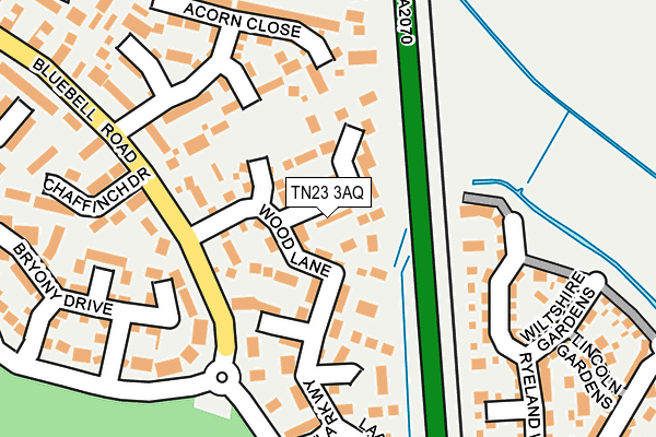 TN23 3AQ map - OS OpenMap – Local (Ordnance Survey)