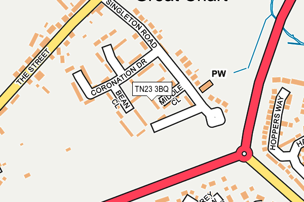 TN23 3BQ map - OS OpenMap – Local (Ordnance Survey)