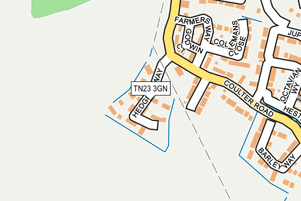 TN23 3GN map - OS OpenMap – Local (Ordnance Survey)