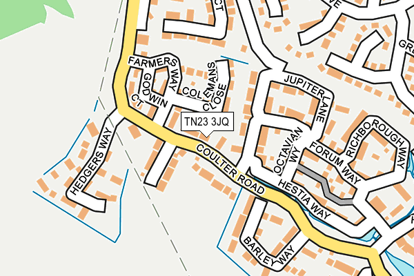TN23 3JQ map - OS OpenMap – Local (Ordnance Survey)
