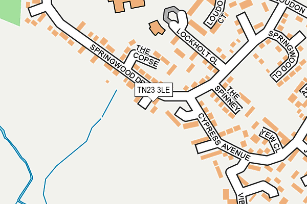 TN23 3LE map - OS OpenMap – Local (Ordnance Survey)