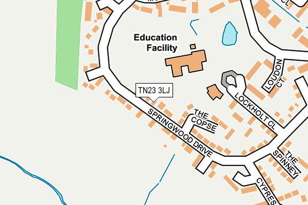 TN23 3LJ map - OS OpenMap – Local (Ordnance Survey)