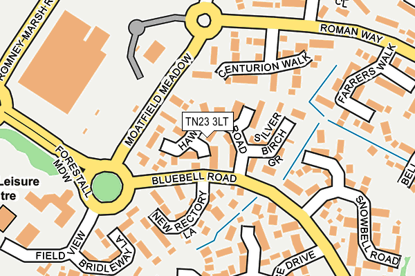 TN23 3LT map - OS OpenMap – Local (Ordnance Survey)