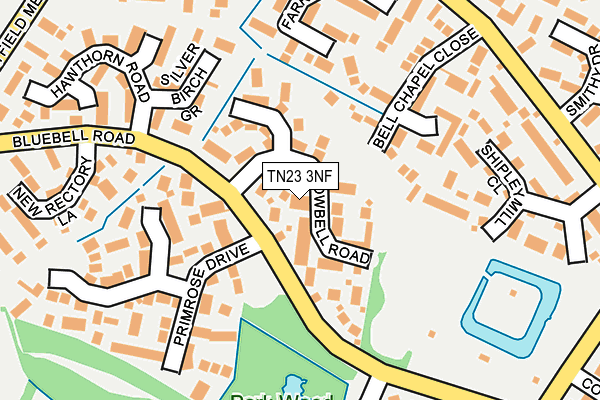 TN23 3NF map - OS OpenMap – Local (Ordnance Survey)