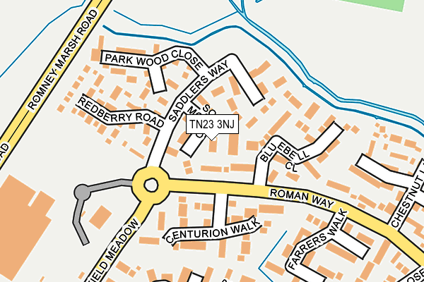 TN23 3NJ map - OS OpenMap – Local (Ordnance Survey)