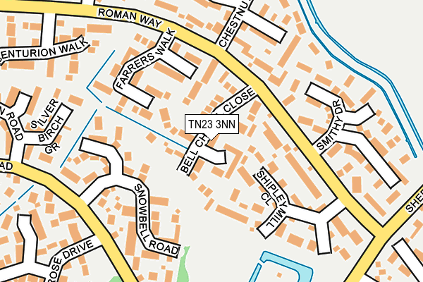 TN23 3NN map - OS OpenMap – Local (Ordnance Survey)