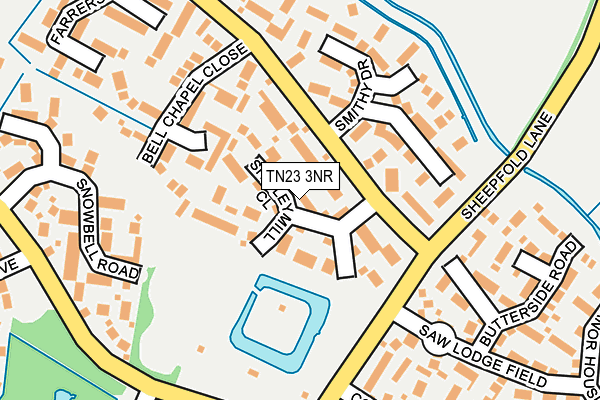 TN23 3NR map - OS OpenMap – Local (Ordnance Survey)