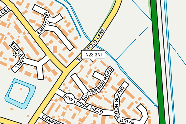 TN23 3NT map - OS OpenMap – Local (Ordnance Survey)