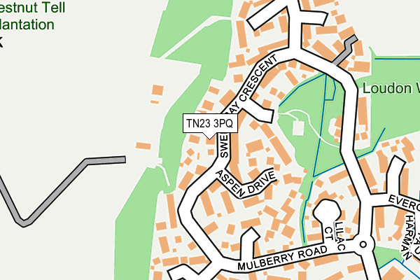 TN23 3PQ map - OS OpenMap – Local (Ordnance Survey)