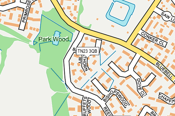 TN23 3QB map - OS OpenMap – Local (Ordnance Survey)